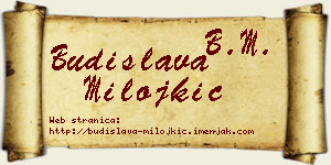 Budislava Milojkić vizit kartica
